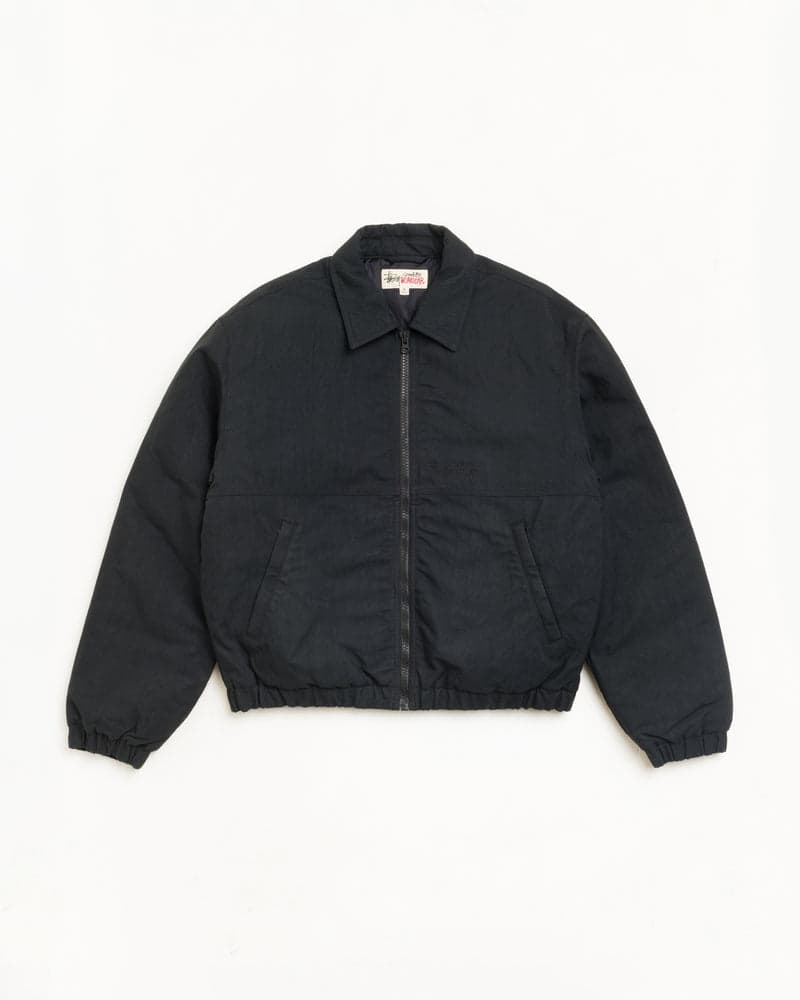 Black nyco collared work jacket