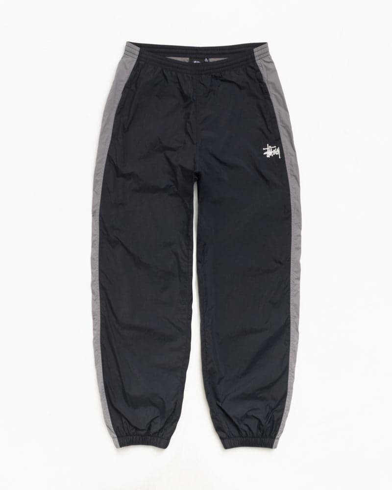 Black side stripe track pant