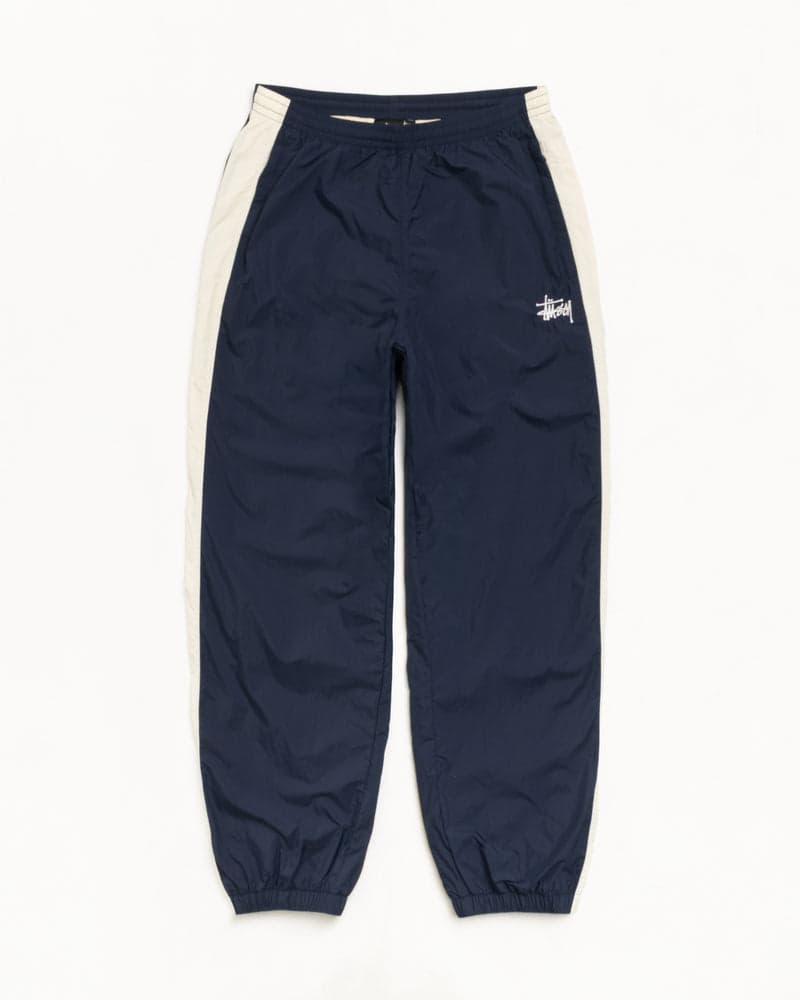 Natural side stripe track pant