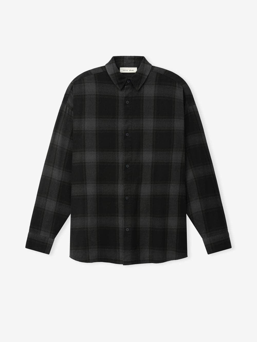 Overdyed Vintage Black Plaid button down shirt