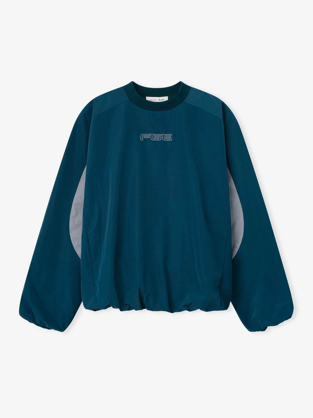 Night Sea ripstop modern mockneck pullover