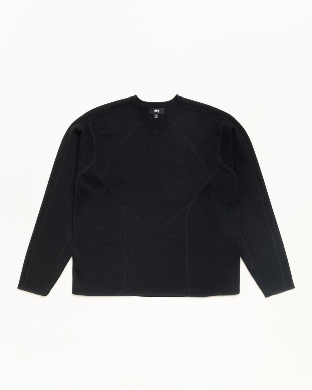 Black wave knit sweater