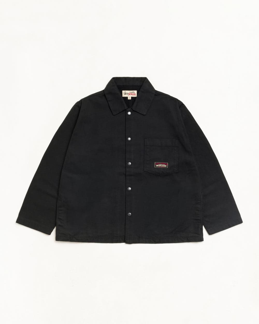 Black canvas work overshirt